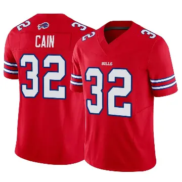 ＃32 Men's Deon Cain Red Limited Buffalo Bills Vapor F.U.S.E. Jersey