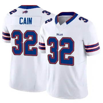 ＃32 Men's Deon Cain White Limited Buffalo Bills Vapor F.U.S.E. Jersey