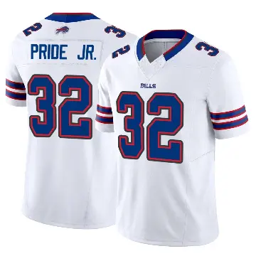 ＃32 Men's Toriano Pride Jr. White Limited Buffalo Bills Vapor F.U.S.E. Jersey