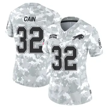 ＃32 Women's Deon Cain Arctic Camo Limited Buffalo Bills 2024 Salute to Service Jersey