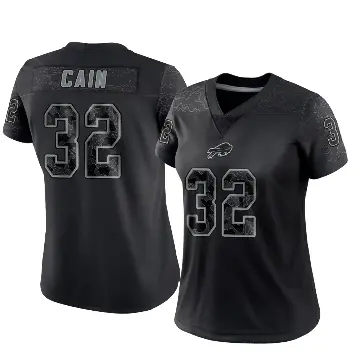 ＃32 Women's Deon Cain Black Limited Buffalo Bills Reflective Jersey