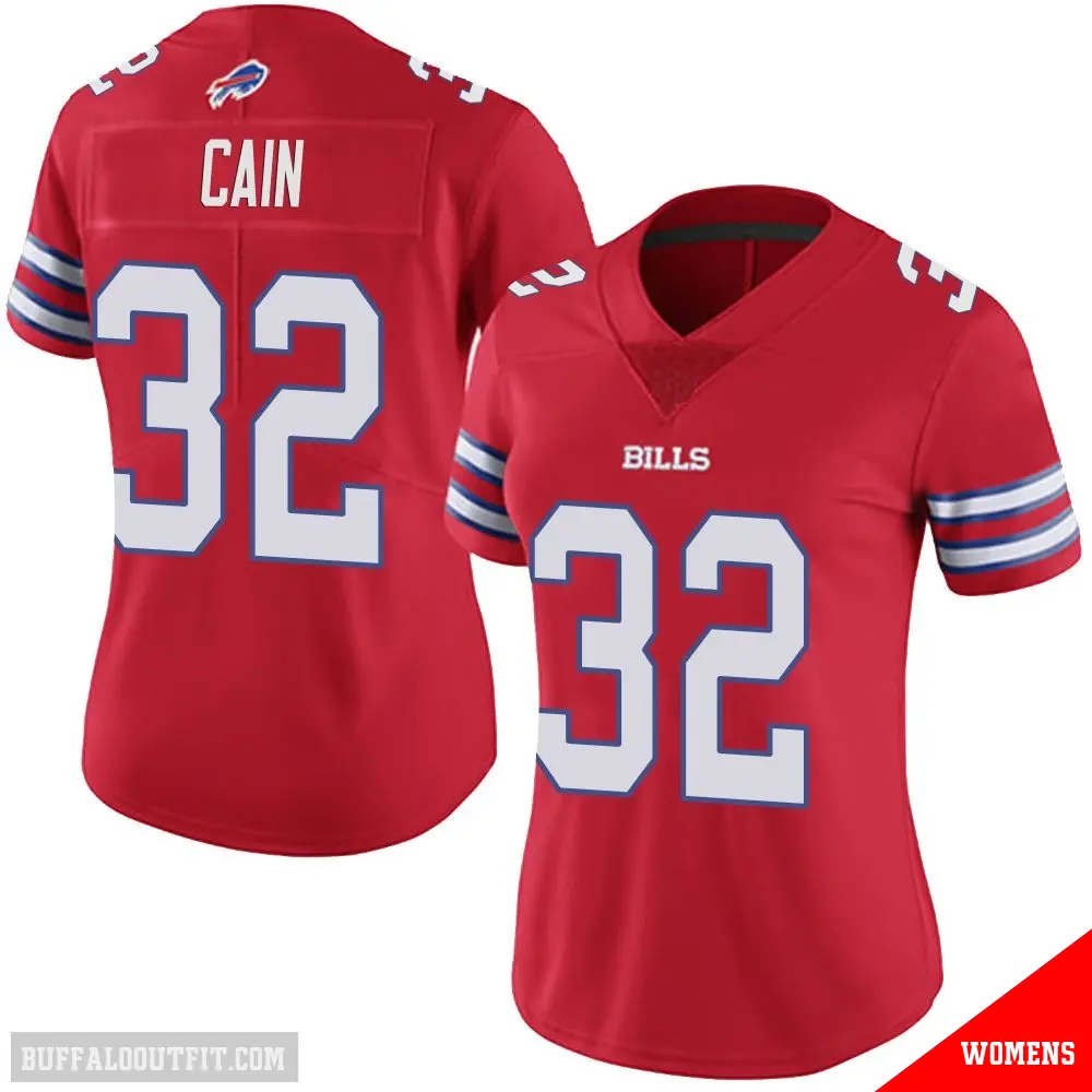 ＃32 Women's Deon Cain Red Limited Buffalo Bills Color Rush Vapor Untouchable Jersey