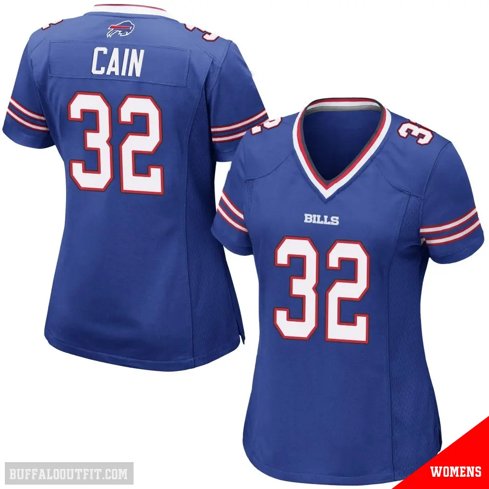 ＃32 Women's Deon Cain Royal Blue Game Buffalo Bills Team Color Jersey