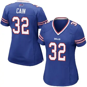 ＃32 Women's Deon Cain Royal Blue Game Buffalo Bills Team Color Jersey