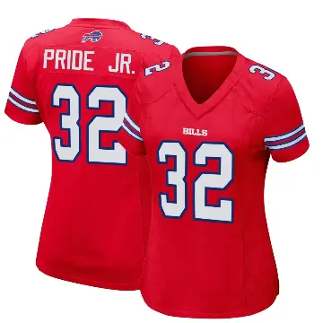 ＃32 Women's Toriano Pride Jr. Red Game Buffalo Bills Alternate Jersey