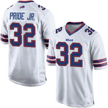 ＃32 Youth Toriano Pride Jr. White Game Buffalo Bills Jersey