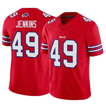 ＃49 Men's Keonta Jenkins Red Limited Buffalo Bills Vapor F.U.S.E. Jersey