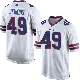 ＃49 Men's Keonta Jenkins White Game Buffalo Bills Jersey