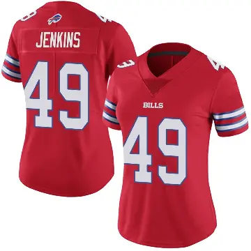 ＃49 Women's Keonta Jenkins Red Limited Buffalo Bills Color Rush Vapor Untouchable Jersey