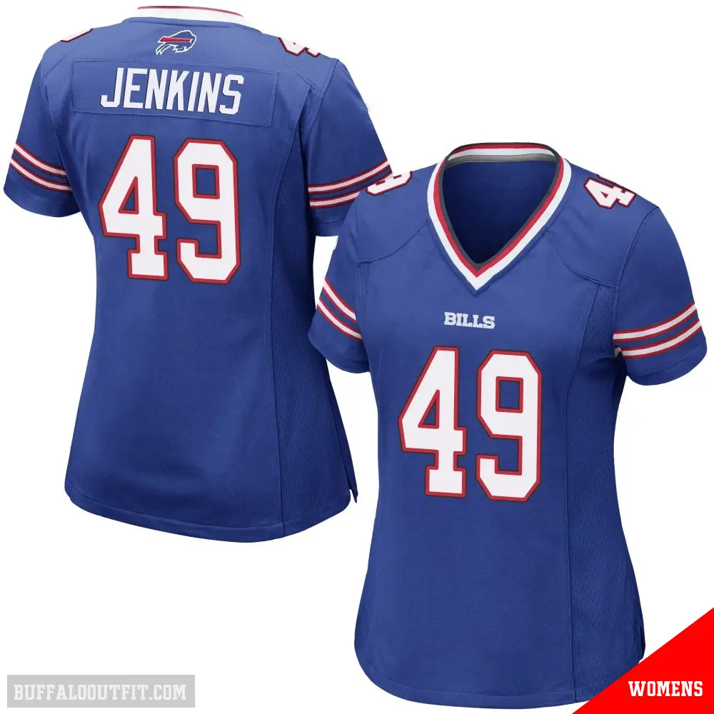 ＃49 Women's Keonta Jenkins Royal Blue Game Buffalo Bills Team Color Jersey
