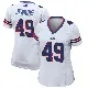 ＃49 Women's Keonta Jenkins White Game Buffalo Bills Jersey