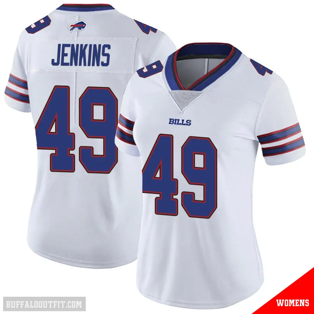 ＃49 Women's Keonta Jenkins White Limited Buffalo Bills Color Rush Vapor Untouchable Jersey