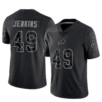 ＃49 Youth Keonta Jenkins Black Limited Buffalo Bills Reflective Jersey