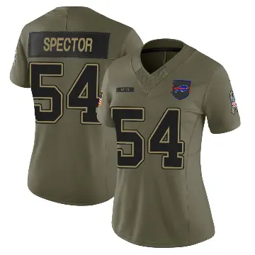 ＃54 Women's Baylon Spector Olive Limited Buffalo Bills 2025 Salute to Service Jersey