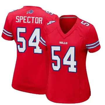 ＃54 Women's Baylon Spector Red Game Buffalo Bills Alternate Jersey