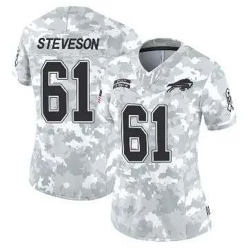 ＃61 Women's Gable Steveson Arctic Camo Limited Buffalo Bills 2024 Salute to Service Jersey