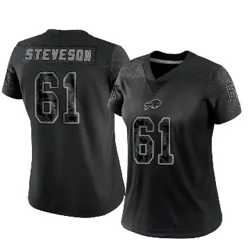 ＃61 Women's Gable Steveson Black Limited Buffalo Bills Reflective Jersey