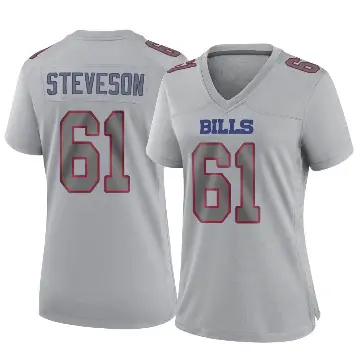 ＃61 Women's Gable Steveson Gray Game Buffalo Bills Atmosphere Fashion Jersey