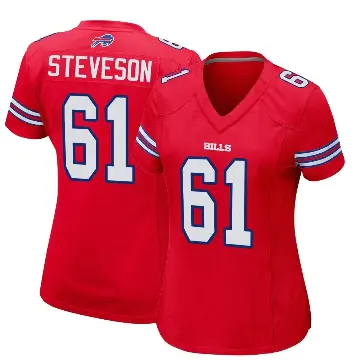 ＃61 Women's Gable Steveson Red Game Buffalo Bills Alternate Jersey