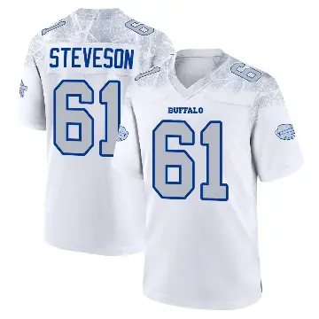 ＃61 Youth Gable Steveson White Game Buffalo Bills 2025 Rivalries Collection Jersey