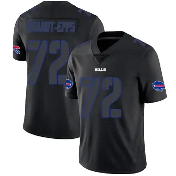 ＃72 Men's Devin Brandt-Epps Black Impact Limited Buffalo Bills Jersey
