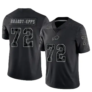＃72 Men's Devin Brandt-Epps Black Limited Buffalo Bills Reflective Jersey