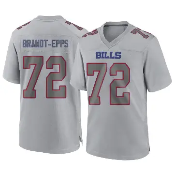 ＃72 Men's Devin Brandt-Epps Gray Game Buffalo Bills Atmosphere Fashion Jersey