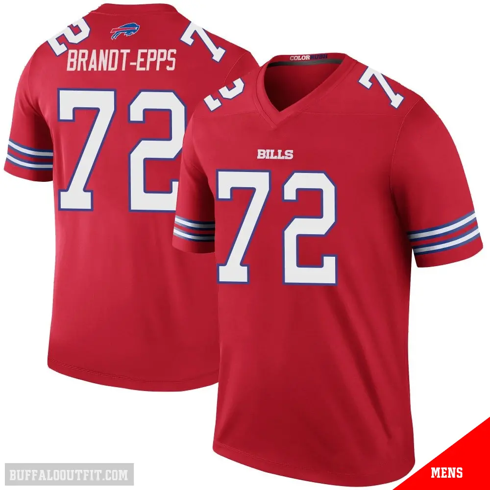 ＃72 Men's Devin Brandt-Epps Red Legend Buffalo Bills Color Rush Jersey