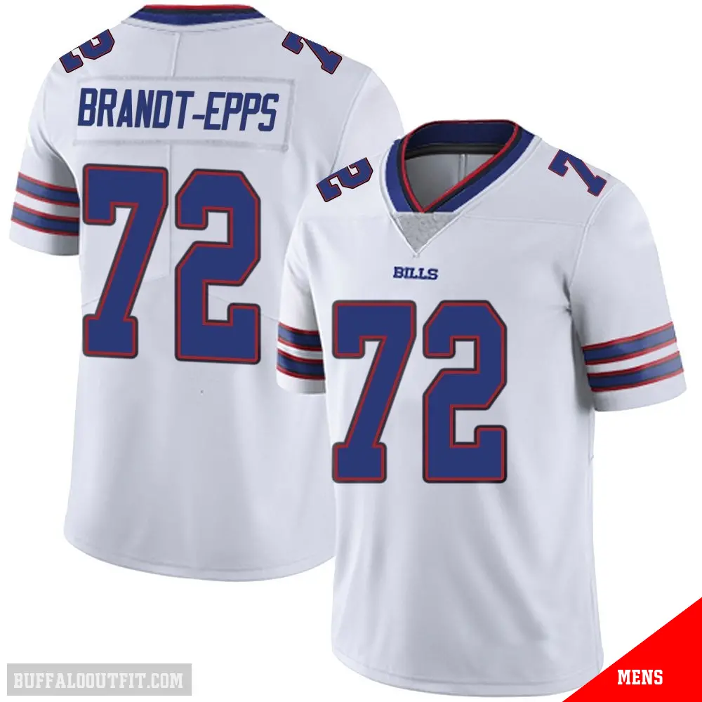 ＃72 Men's Devin Brandt-Epps White Limited Buffalo Bills Color Rush Vapor Untouchable Jersey