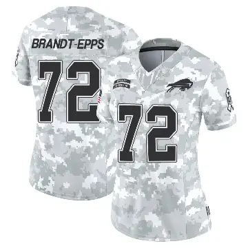 ＃72 Women's Devin Brandt-Epps Arctic Camo Limited Buffalo Bills 2024 Salute to Service Jersey