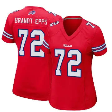 ＃72 Women's Devin Brandt-Epps Red Game Buffalo Bills Alternate Jersey