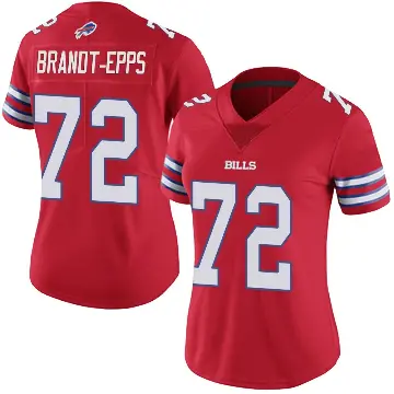 ＃72 Women's Devin Brandt-Epps Red Limited Buffalo Bills Color Rush Vapor Untouchable Jersey