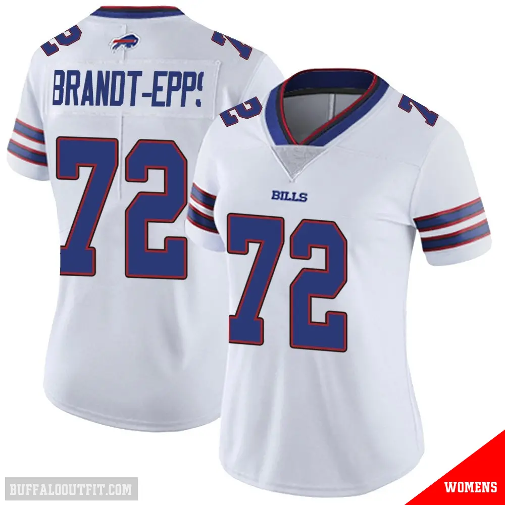 ＃72 Women's Devin Brandt-Epps White Limited Buffalo Bills Color Rush Vapor Untouchable Jersey
