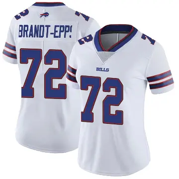 ＃72 Women's Devin Brandt-Epps White Limited Buffalo Bills Color Rush Vapor Untouchable Jersey