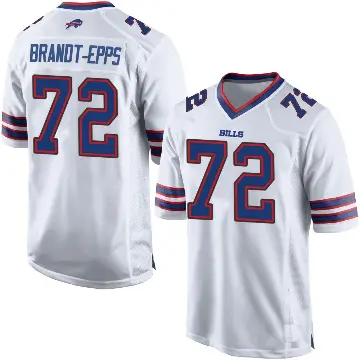 ＃72 Youth Devin Brandt-Epps White Game Buffalo Bills Jersey