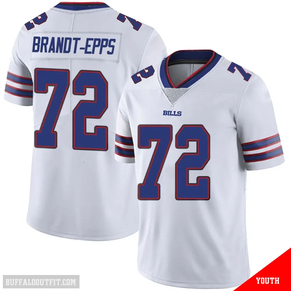 ＃72 Youth Devin Brandt-Epps White Limited Buffalo Bills Color Rush Vapor Untouchable Jersey