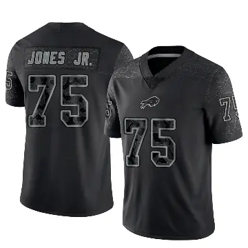 ＃75 Men's Andre Jones Jr. Black Limited Buffalo Bills Reflective Jersey