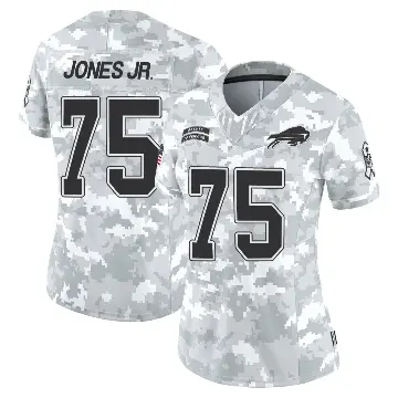 ＃75 Women's Andre Jones Jr. Arctic Camo Limited Buffalo Bills 2024 Salute to Service Jersey
