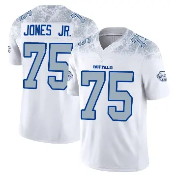 ＃75 Youth Andre Jones Jr. White Limited Buffalo Bills 2025 Rivalries Collection Jersey
