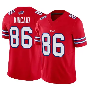 ＃86 Men's Dalton Kincaid Red Limited Buffalo Bills Vapor F.U.S.E. Jersey