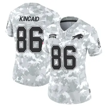 ＃86 Women's Dalton Kincaid Arctic Camo Limited Buffalo Bills 2024 Salute to Service Jersey