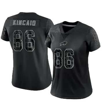 ＃86 Women's Dalton Kincaid Black Limited Buffalo Bills Reflective Jersey