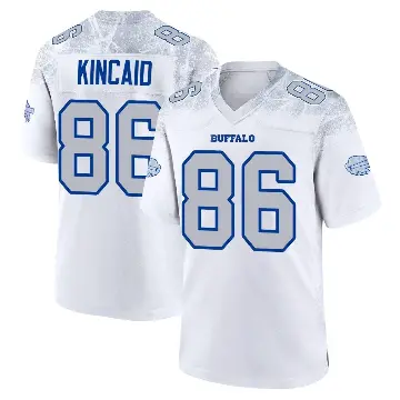 ＃86 Youth Dalton Kincaid White Game Buffalo Bills 2025 Rivalries Collection Jersey
