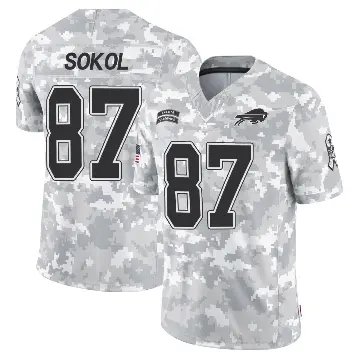 ＃87 Men's Matt Sokol Arctic Camo Limited Buffalo Bills 2024 Salute to Service Jersey