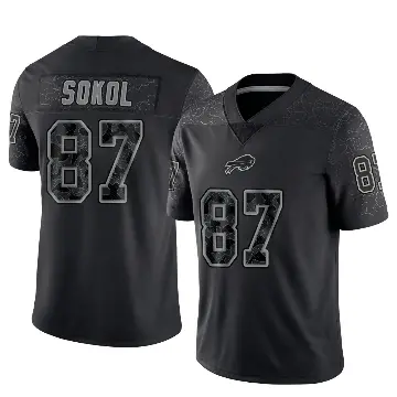＃87 Men's Matt Sokol Black Limited Buffalo Bills Reflective Jersey