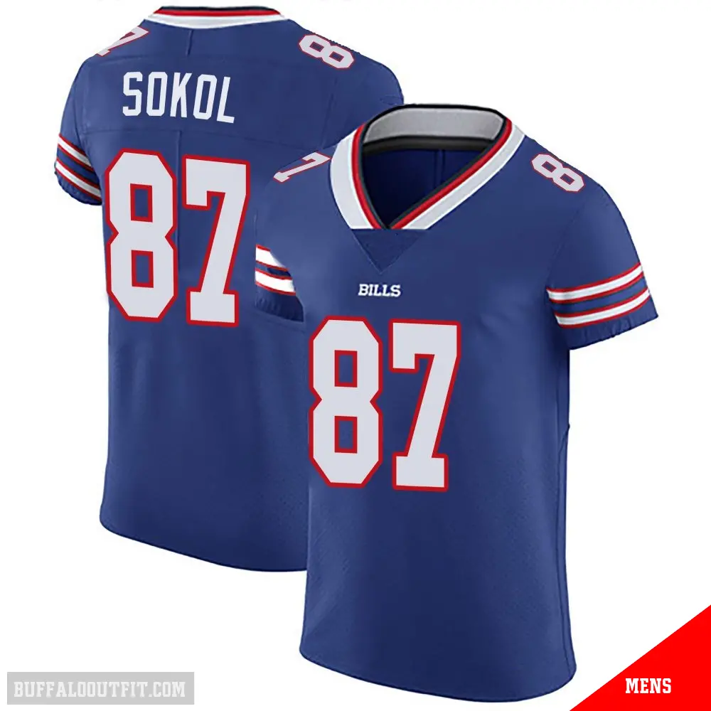 ＃87 Men's Matt Sokol Royal Blue Elite Buffalo Bills Team Color Vapor Untouchable Jersey