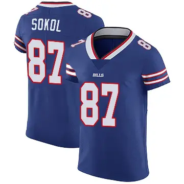 ＃87 Men's Matt Sokol Royal Blue Elite Buffalo Bills Team Color Vapor Untouchable Jersey