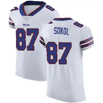 ＃87 Men's Matt Sokol White Elite Buffalo Bills Vapor Untouchable Jersey