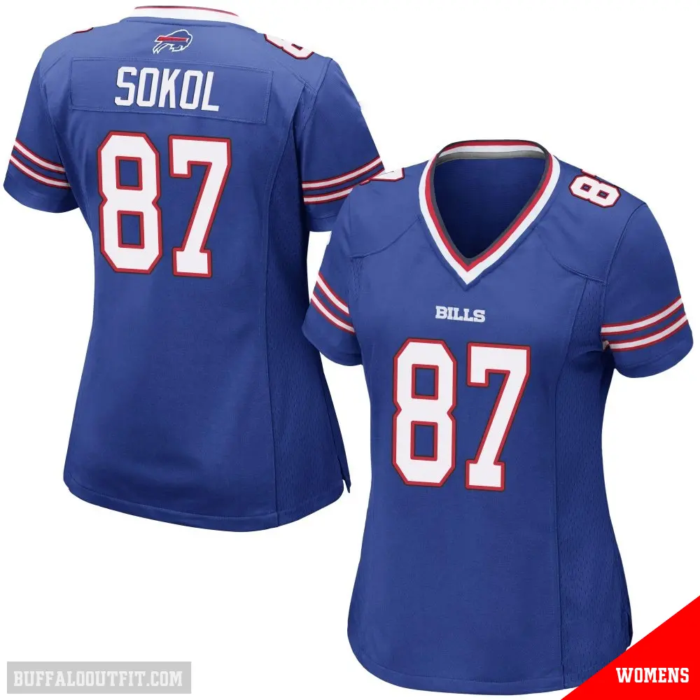 ＃87 Women's Matt Sokol Royal Blue Game Buffalo Bills Team Color Jersey