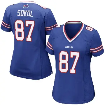 ＃87 Women's Matt Sokol Royal Blue Game Buffalo Bills Team Color Jersey